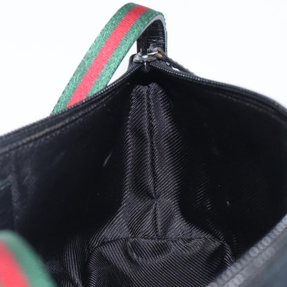 Gucci Zipped Pochette GG Canvas, Black, Canvas, Shoulder Bag
