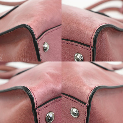 Prada Double Zip Lux Convertible Saffiano Leather, Pink, Leather, Tote Bag