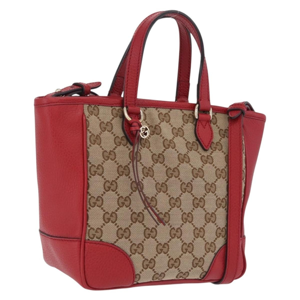 Gucci Bree Convertible GG Canvas with Leather, Beige, Canvas, Tote Bag