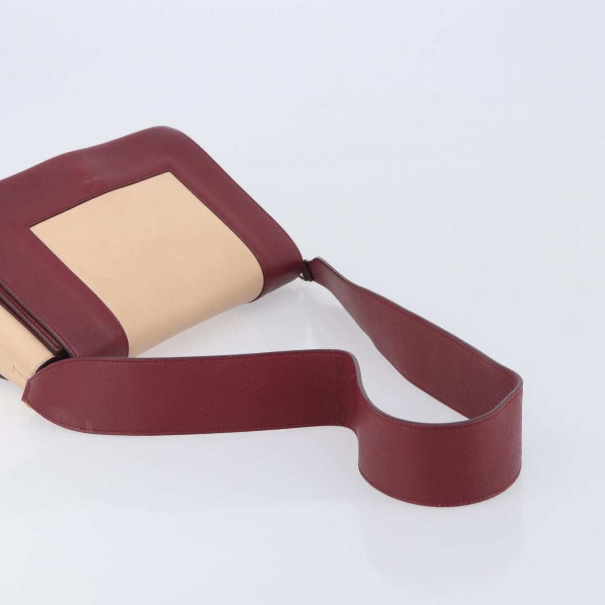 Celine Frame Leather, Beige, Leather, Shoulder Bag