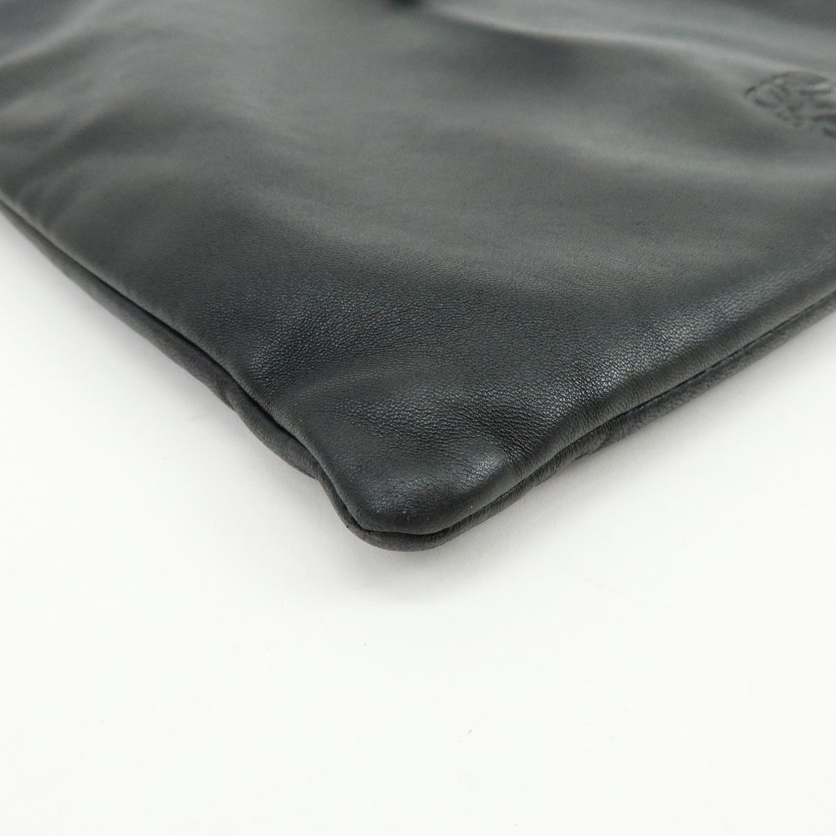 Loewe Vintage Anagram Leather, Black, Leather, Handbag