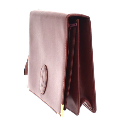 Cartier Must de Cartier Clutch Leather, Burgundy, Leather, Clutch