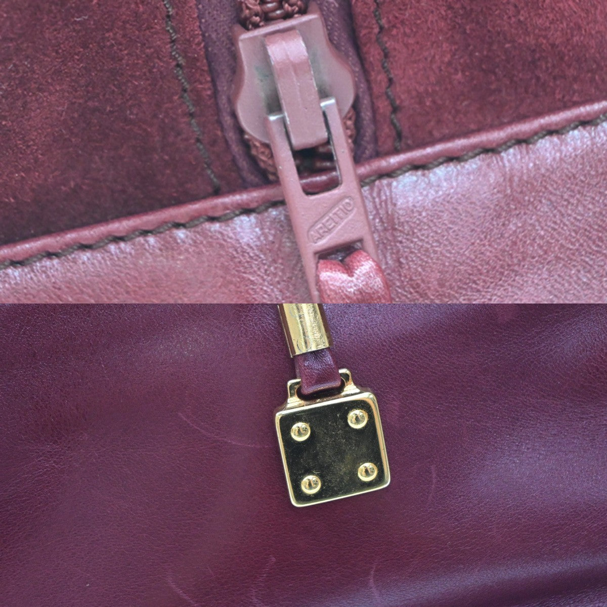 Loewe Amazona Suede, Burgundy, Suede, Handbag