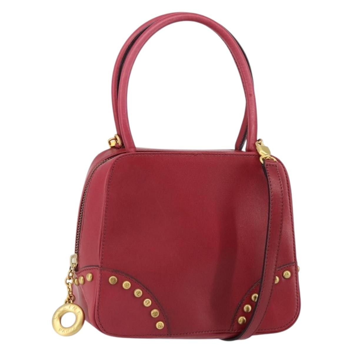 Celine Handbag Leather, Red, Leather, Handbag