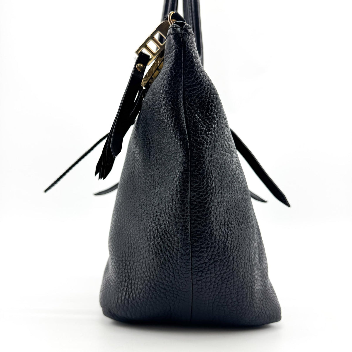 Burberry Bridle Salisbury Leather, Black, Leather, Tote Bag