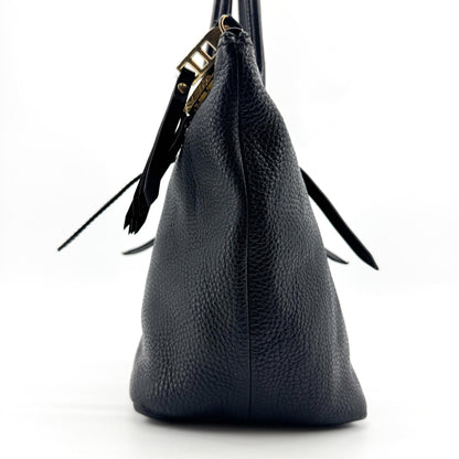 Burberry Bridle Salisbury Leather, Black, Leather, Tote Bag