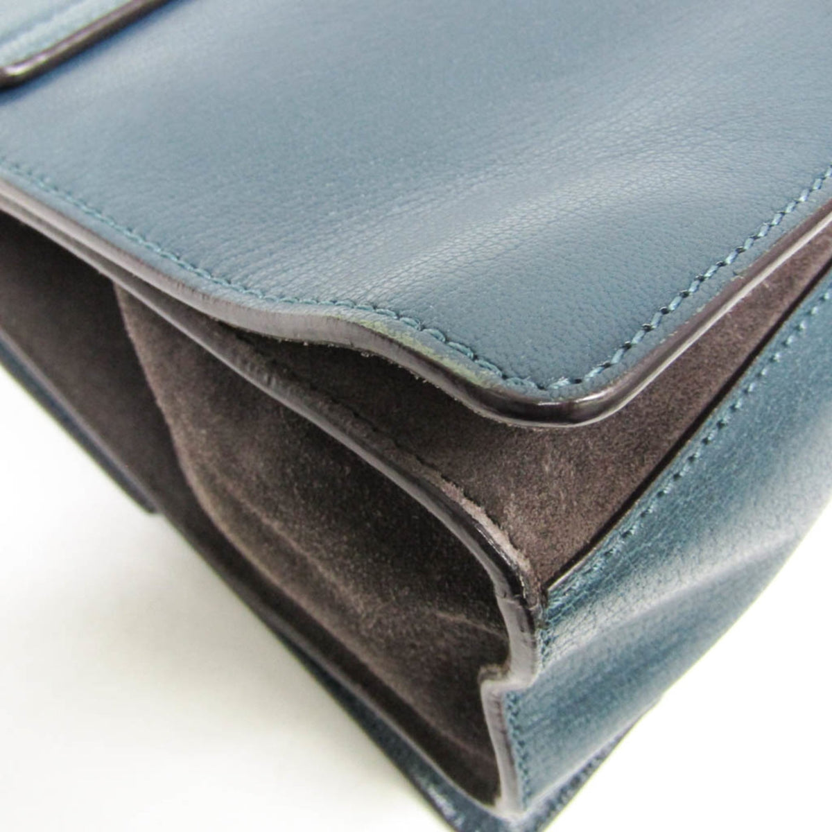 Givenchy GV3 Flap Leather with Suede, Blue, Leather, Handbag