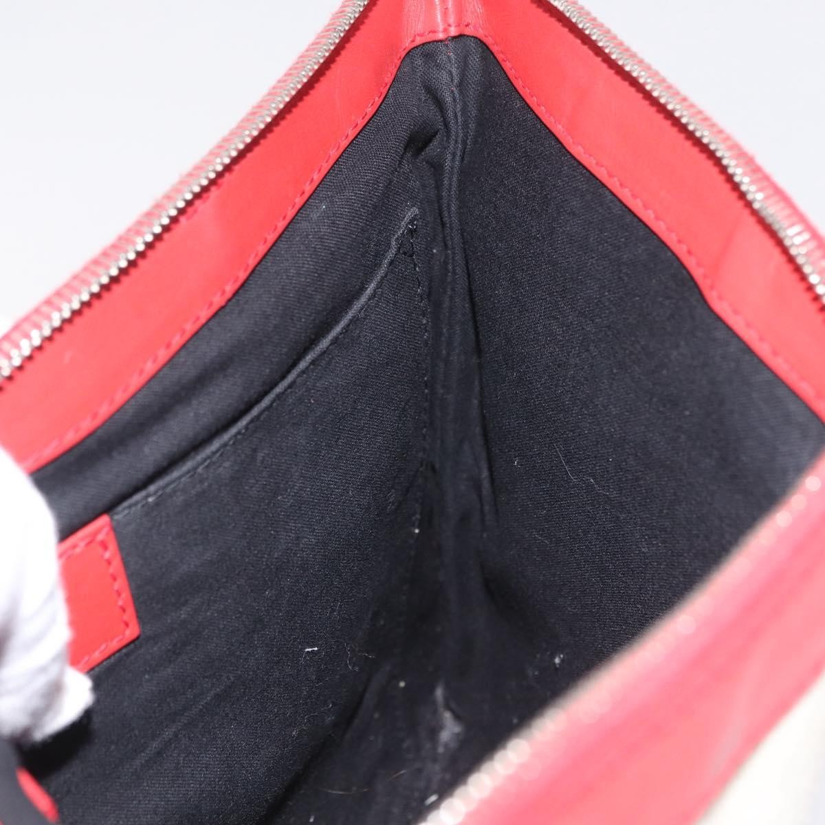 Balenciaga Navy Zip Canvas and Leather, Beige, Canvas, Clutch