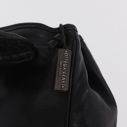 Bottega Veneta Backpack Leather with Intrecciato, Black, Leather, Backpack