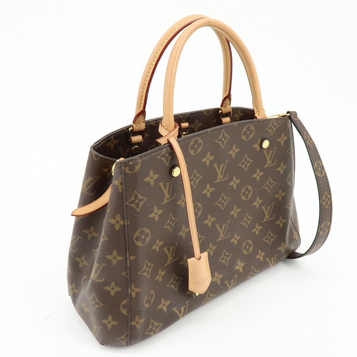 Louis Vuitton Montaigne Monogram Canvas, Brown, Canvas, Handbag
