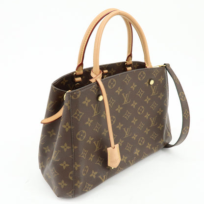 Louis Vuitton Montaigne Monogram Canvas, Brown, Canvas, Handbag