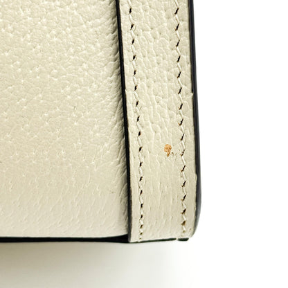 Gucci Diana NM Bamboo Handle Leather, White, Leather, Tote Bag