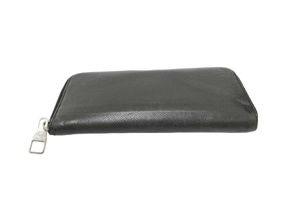 Louis Vuitton Zippy Organizer Taiga Leather, Black, Leather, Wallet