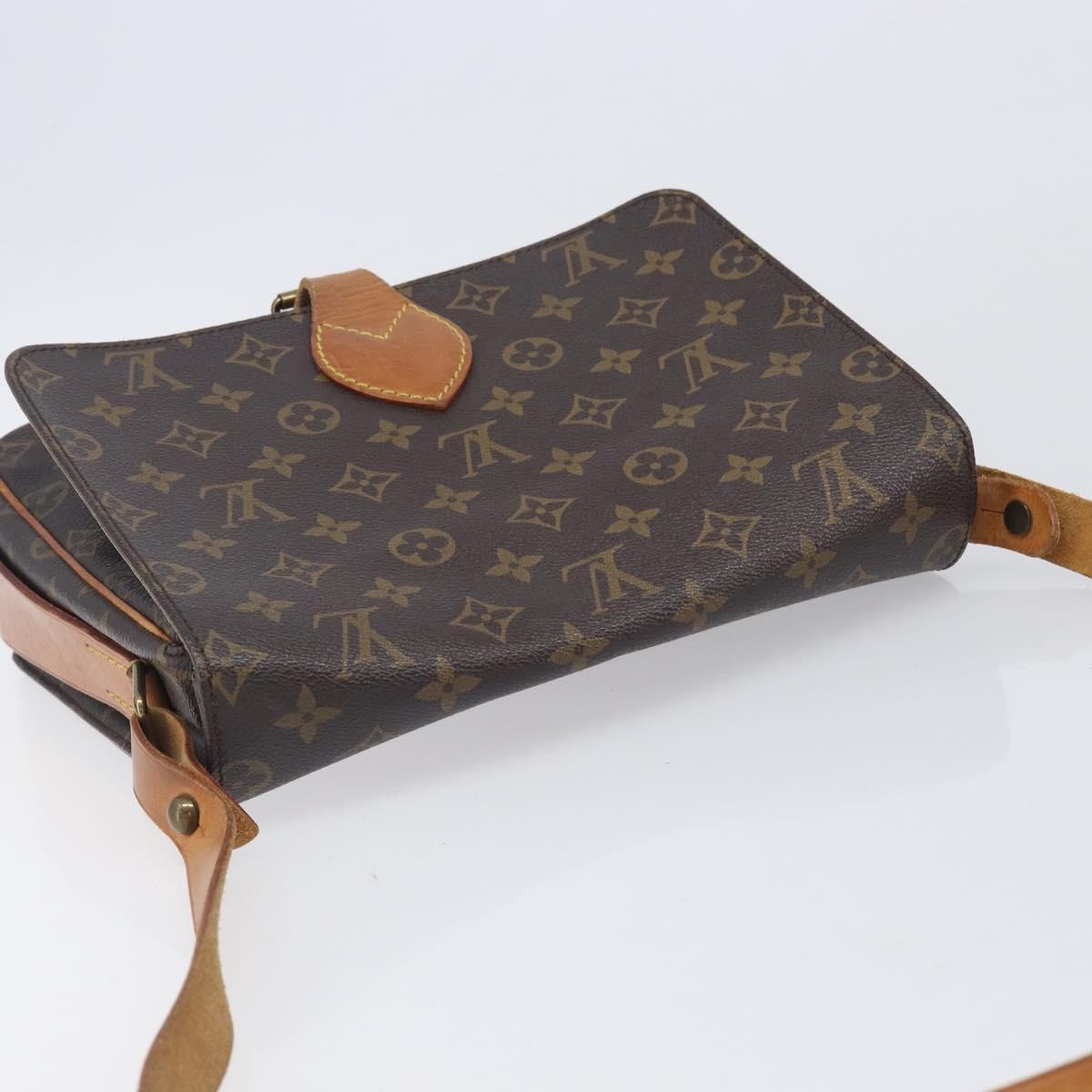 Louis Vuitton Cartouchiere Monogram Canvas, Brown, Canvas, Handbag