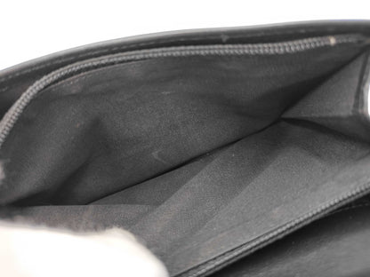 Chanel Bi-Fold Wallet Leather, Black, Leather, Wallet