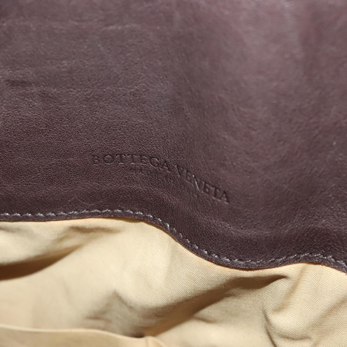 Bottega Veneta Intrecciato Shoulder Leather, Brown, Leather, Shoulder Bag
