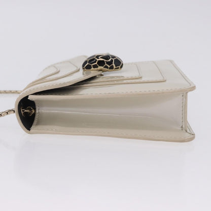 Bvlgari Serpenti Forever Patent, White, Patent Leather, Shoulder Bag