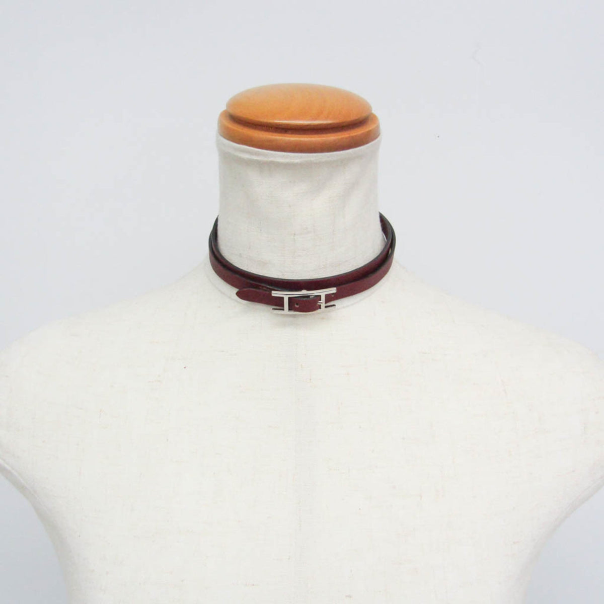 Hermes Hapi 3 Leather, Burgundy, Leather, Bracelet