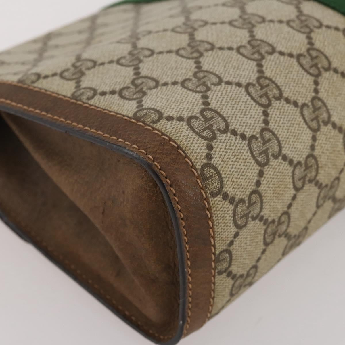 Gucci Vintage Web Flap Clutch GG Coated Canvas, Beige, Canvas, Clutch