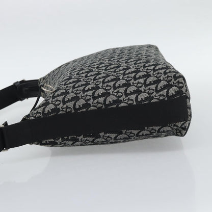 Christian Dior Vintage Trotter Messenger Diorissimo Canvas, Black, Canvas, Shoulder Bag
