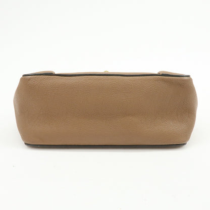 Chloe Elsie Chain Leather, Brown, Leather, Shoulder Bag