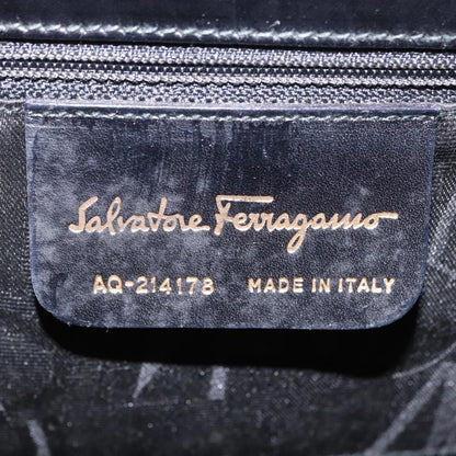 Salvatore Ferragamo Convertible Vara Bow Tote Leather, Black, Leather, Handbag