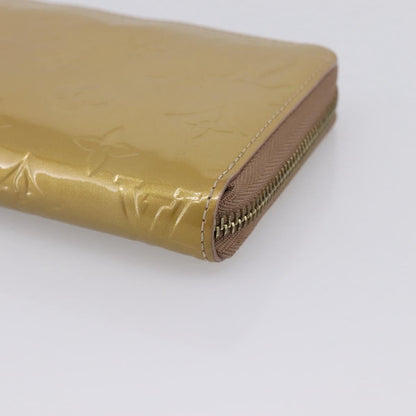 Louis Vuitton Zippy Monogram Vernis, Beige, Patent Leather, Wallet