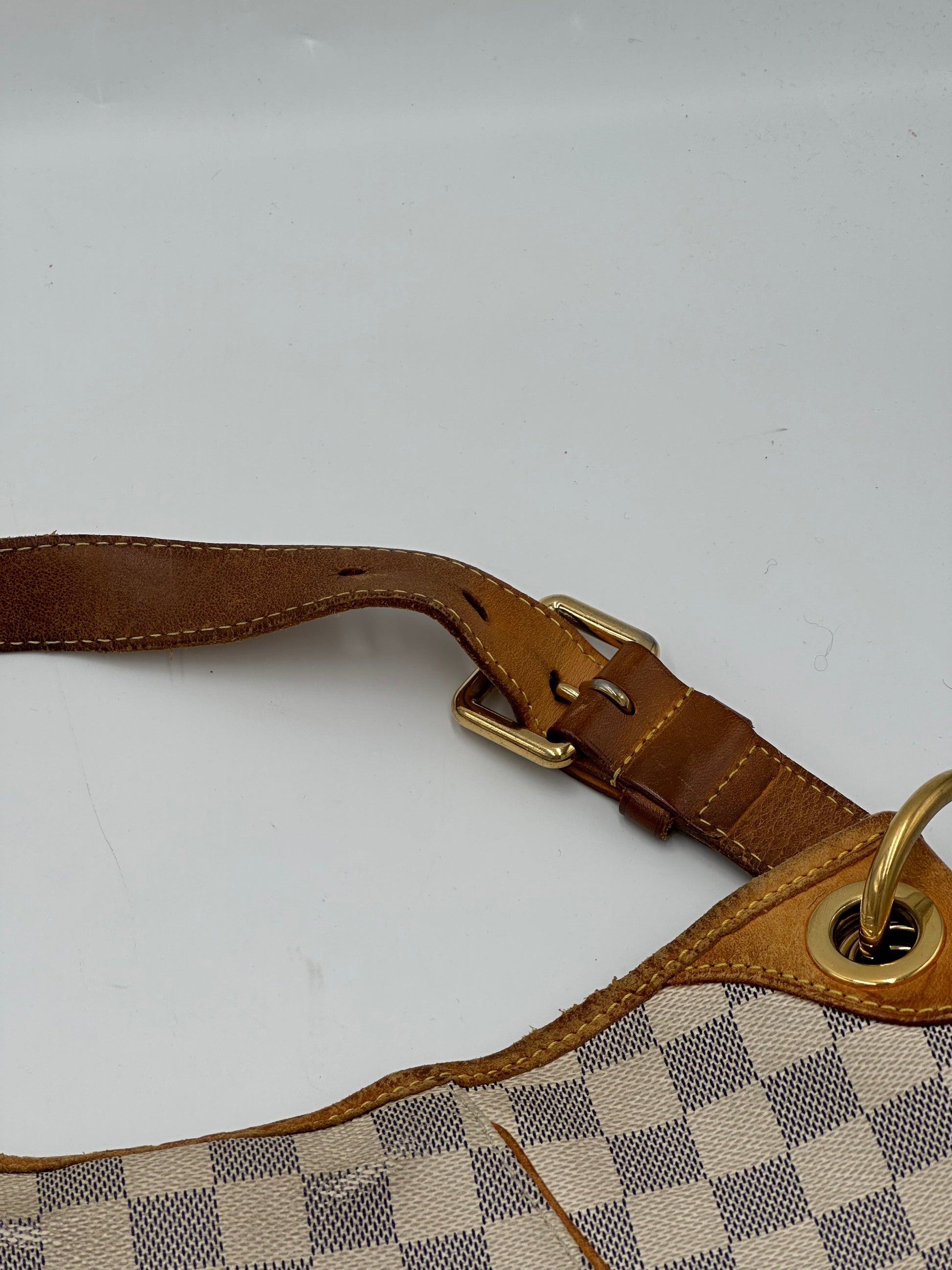 Louis Vuitton Galliera Handbag Damier, BROWN, LEATHER, Shoulder bag
