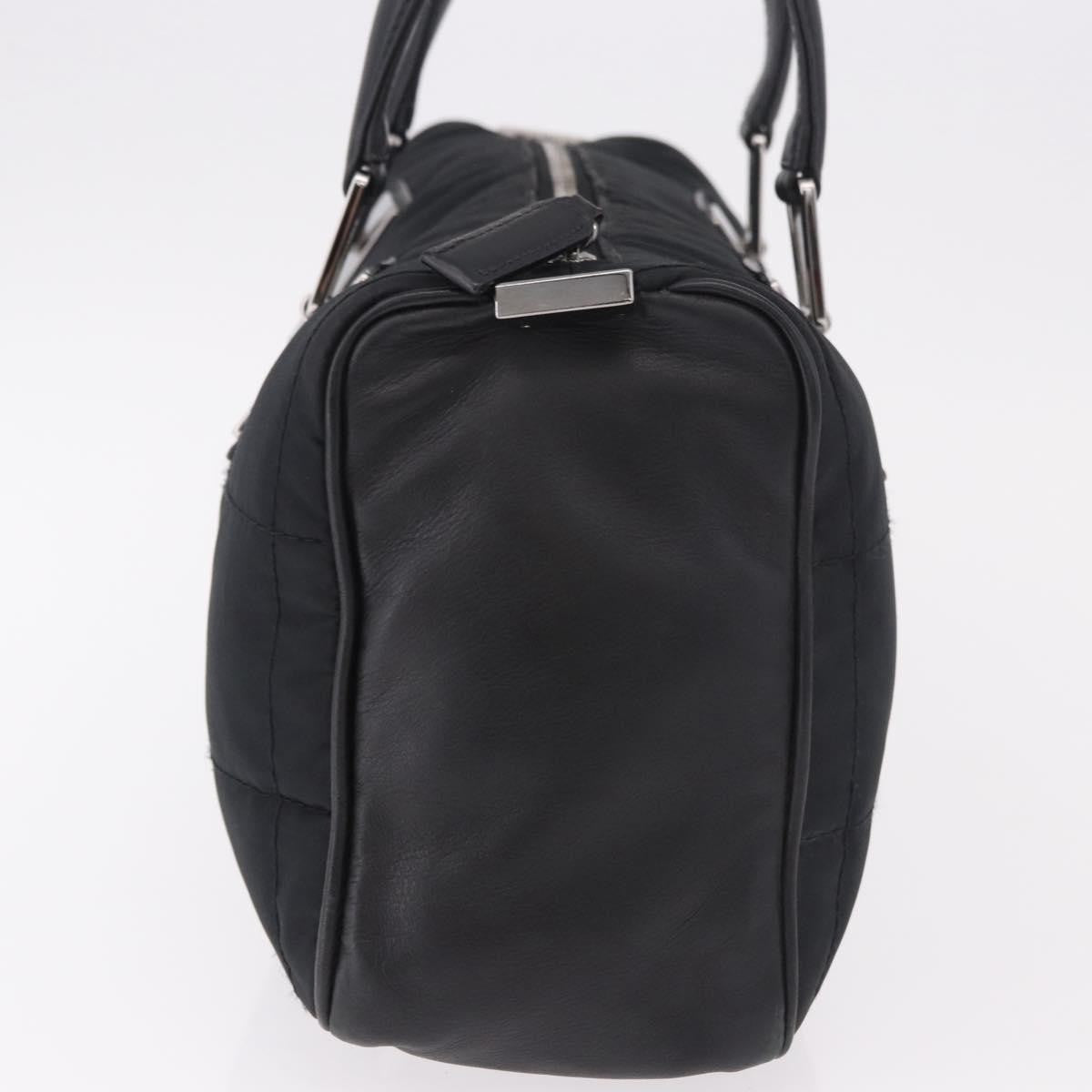 Chanel Square Stitch Boston Quilted Nylon, Black, Nylon, Handbag