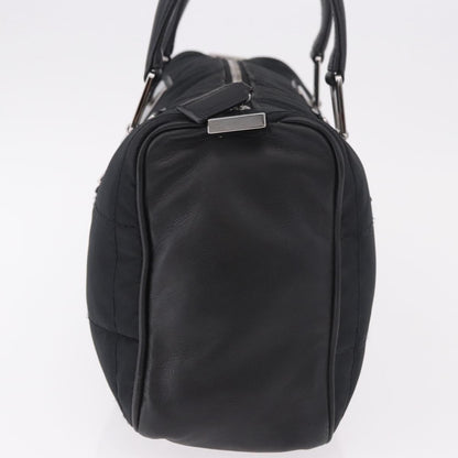 Chanel Square Stitch Boston Quilted Nylon, Black, Nylon, Handbag