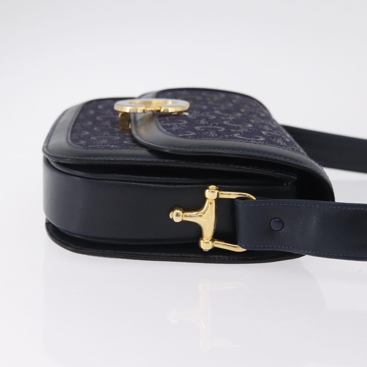 Celine C Sulky Horse carriage Canvas, Navy, Canvas, Handbag