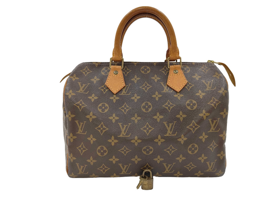Louis Vuitton Speedy Handbag Monogram Canvas, Brown, Canvas, Handbag