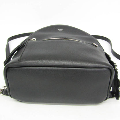 Fendi By The Way Leather with Crystals, Black, Leather, Backpack