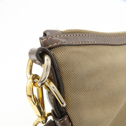 Prada Logo Canvas, Beige, Canvas, Tote Bag