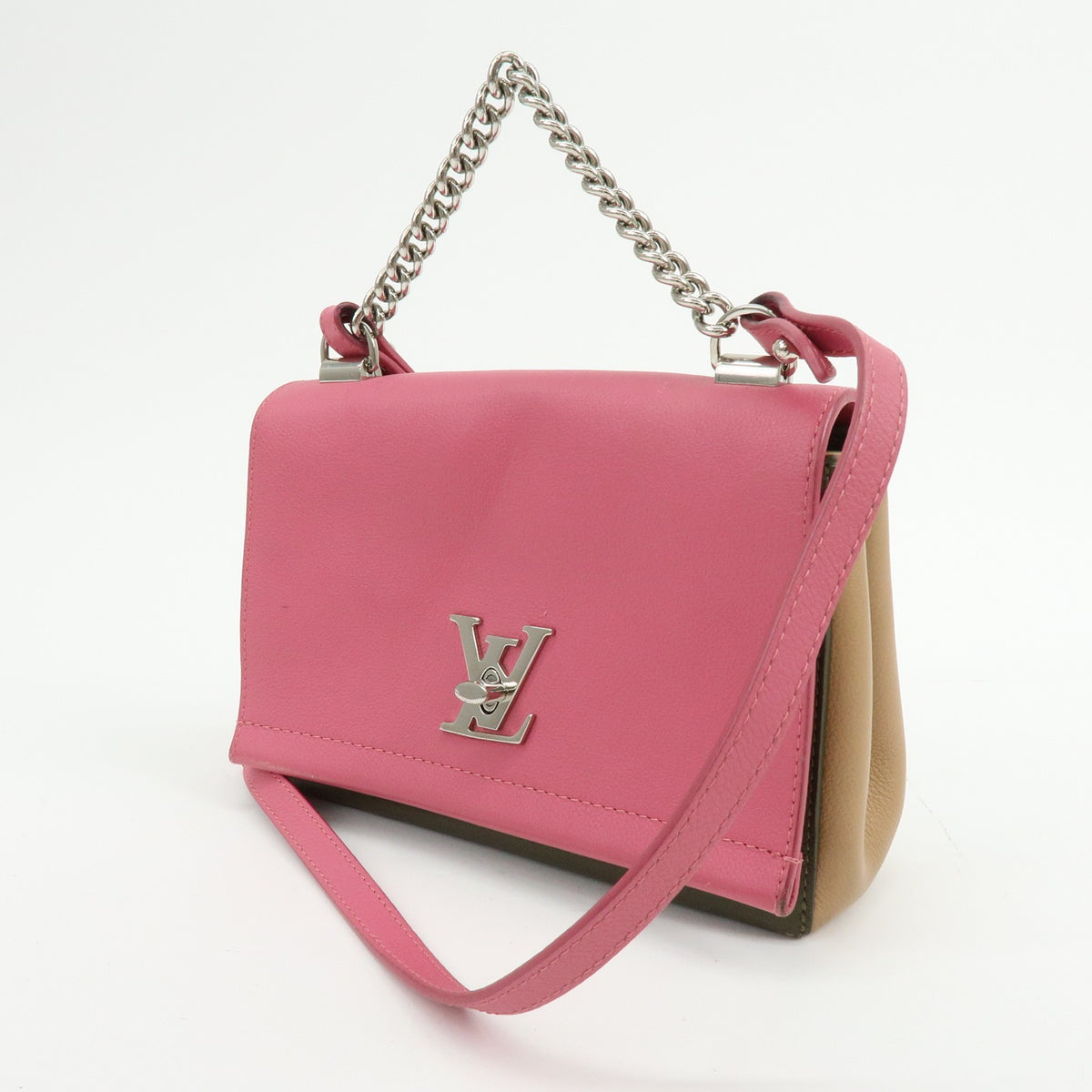 Louis Vuitton Lockme II Leather, Pink, Leather, Shoulder Bag