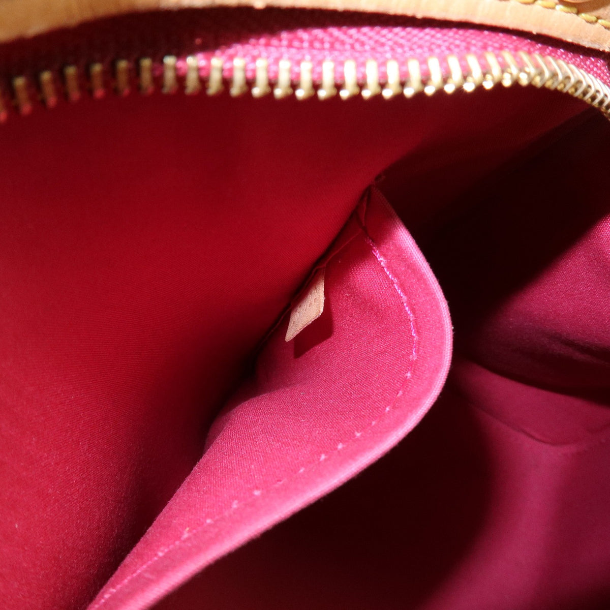 Louis Vuitton Brea Monogram Vernis, Red, Leather, Handbag