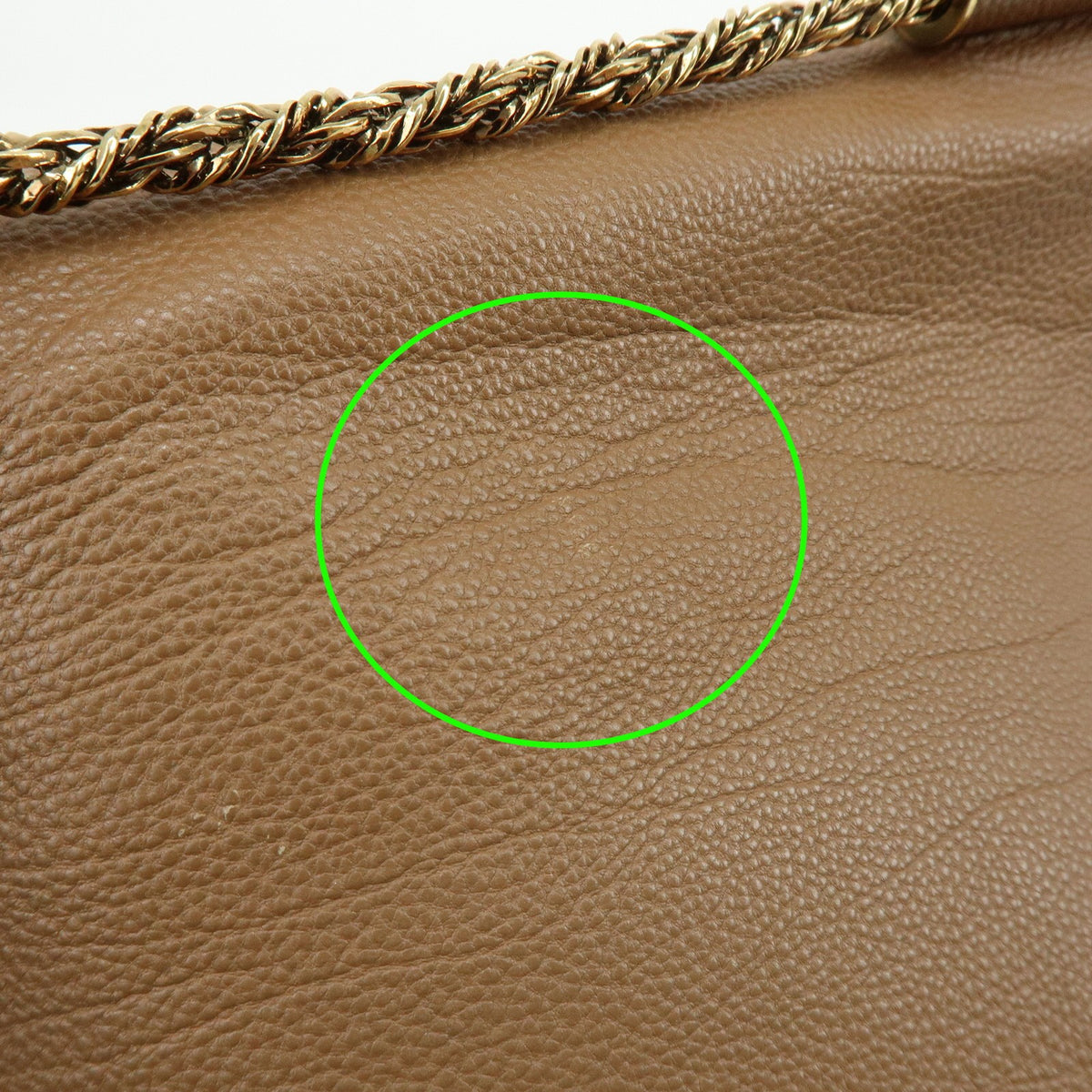 Chloe Elsie Chain Leather, Brown, Leather, Shoulder Bag