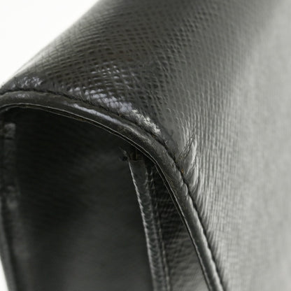 Louis Vuitton Porte-Documents Angara Taiga Leather, Black, Leather, Briefcase