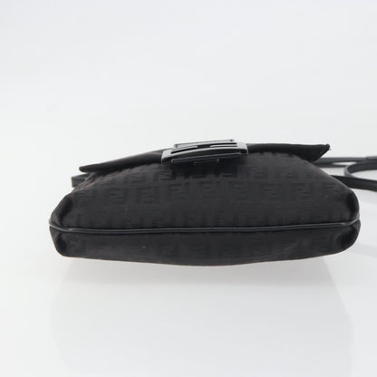 Fendi Zucchino Canvas, Black, Canvas, Handbag