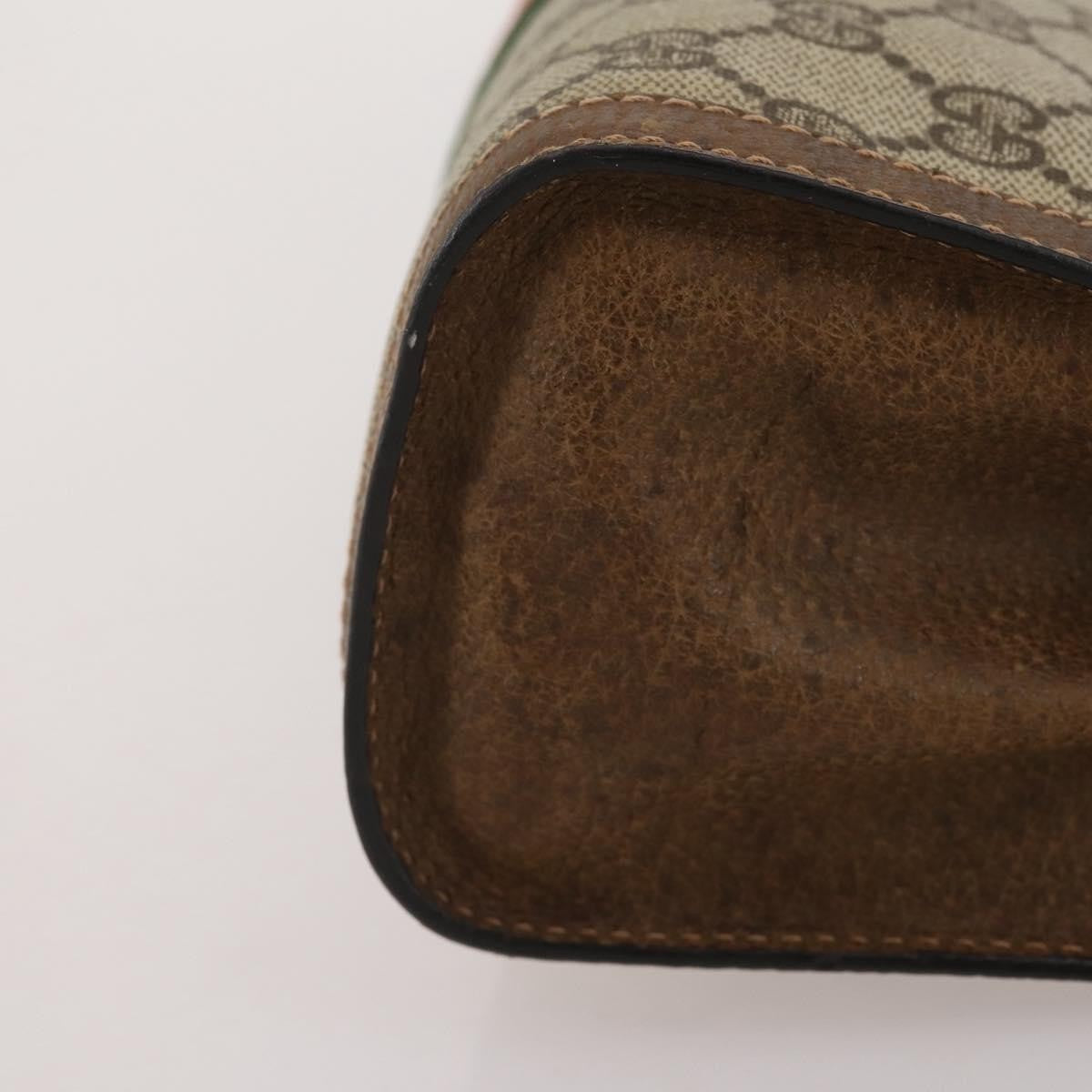 Gucci Vintage Web Flap Clutch GG Coated Canvas, Beige, Canvas, Clutch