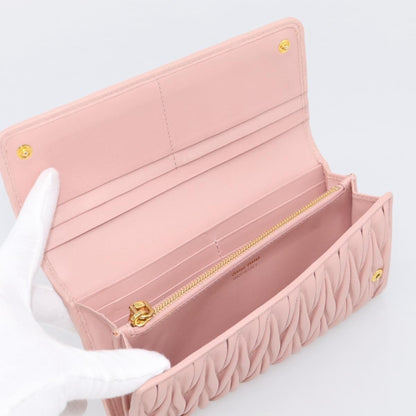 Miu Miu Matelasse Leather, Pink, Leather, Wallet