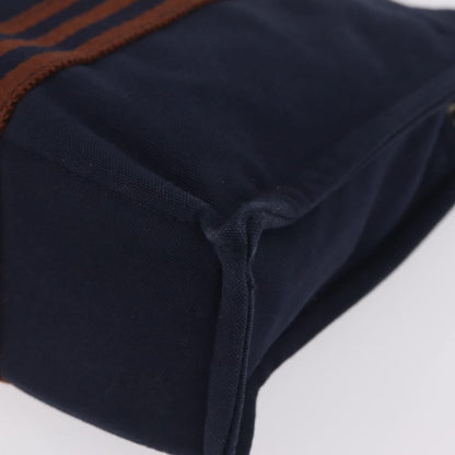 Hermes Fourre Tout Toile, Navy, Canvas, Tote Bag