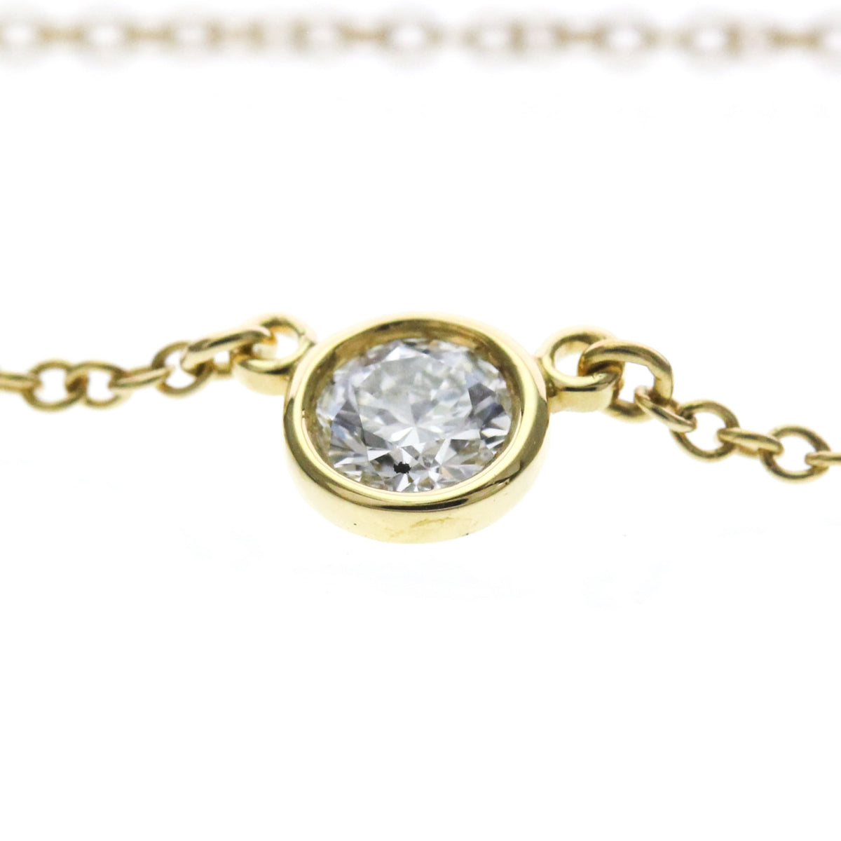 Tiffany & Co. Elsa Peretti Diamonds By The Yard Pendant 18K Yellow Gold with Diamond, Gold, Yellow Gold, Necklace
