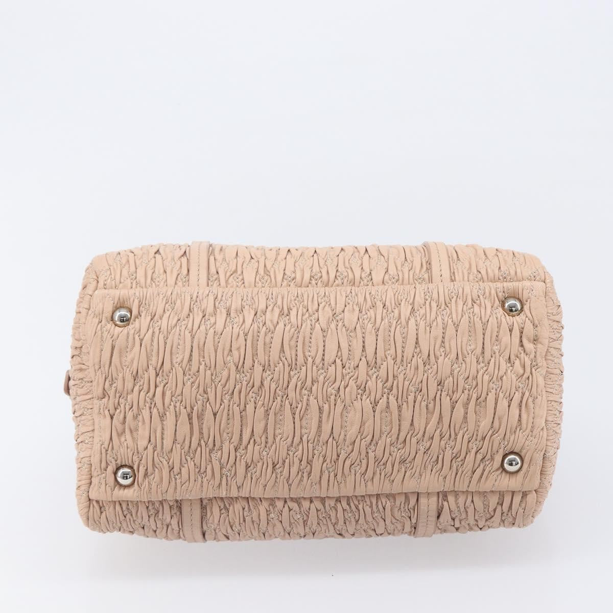 Miu Miu Shoulder Leather, Beige, Leather, Shoulder Bag