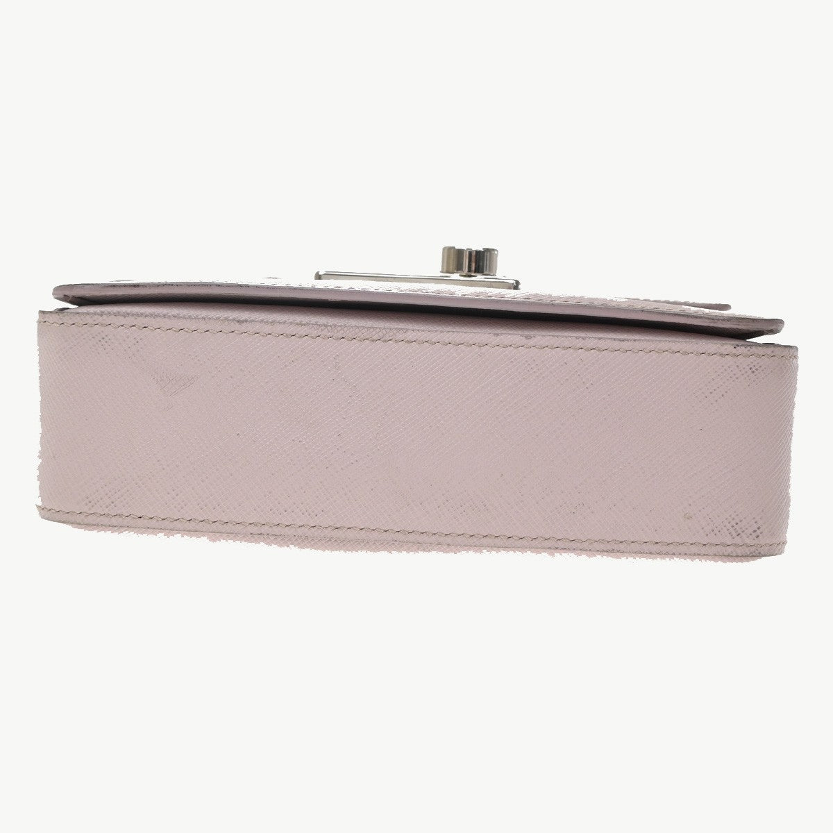 Prada Sound Flap Embroidered Saffiano, Pink, Leather, Shoulder Bag