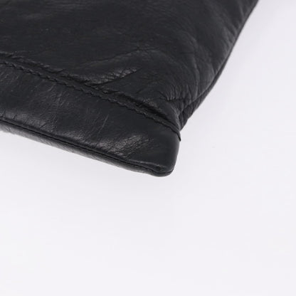 Balenciaga Classic City Clip Leather, Black, Leather, Clutch