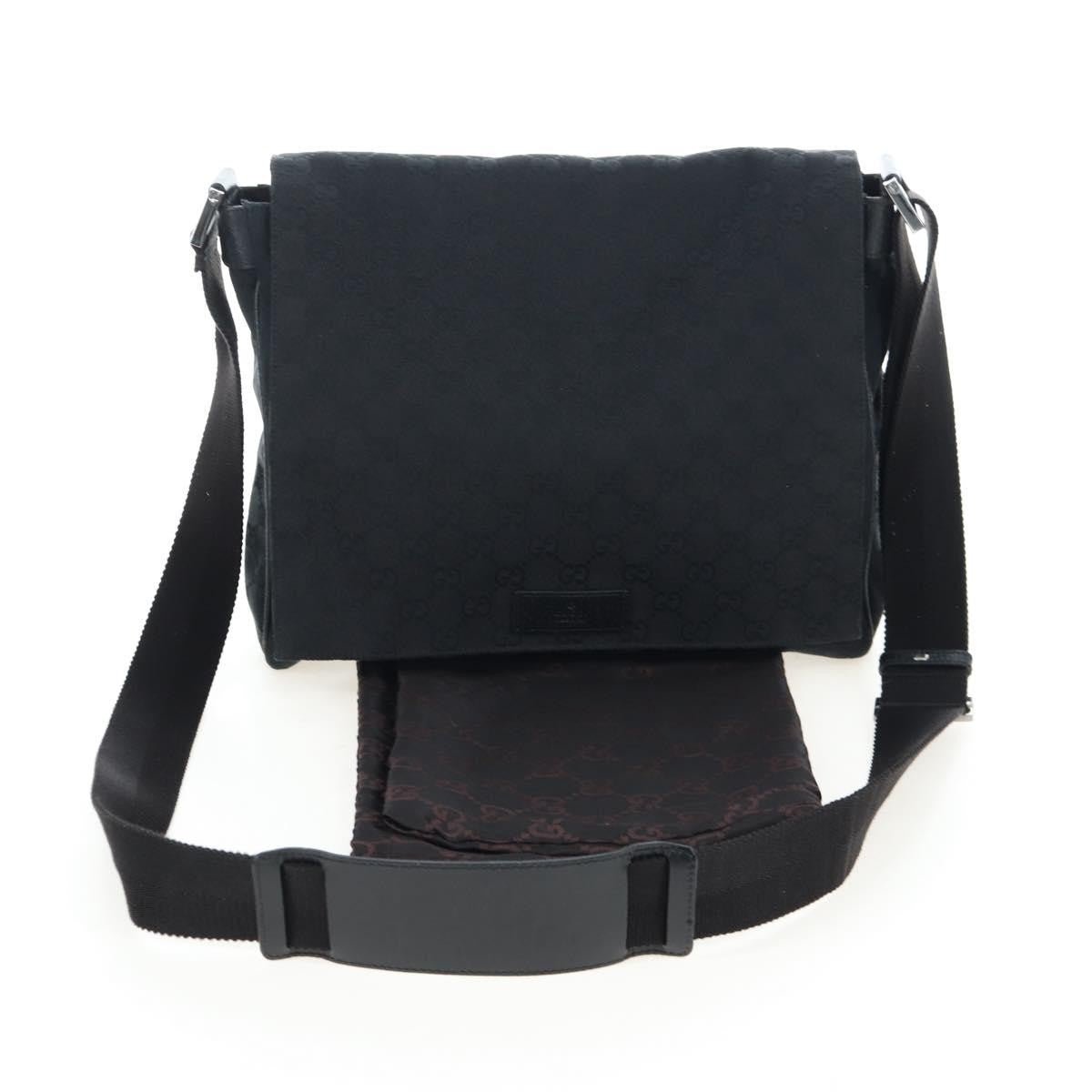 Gucci Shoulder Canvas, Black, Canvas, Shoulder Bag