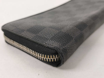Louis Vuitton Zippy Organizer Damier Graphite, Black, Leather, Wallet