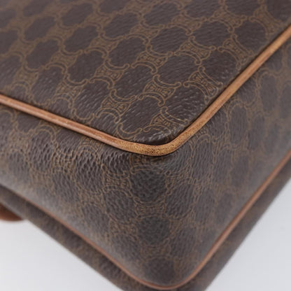 Celine Macadam Shoulder Canvas, Brown, Canvas, Crossbody Bag