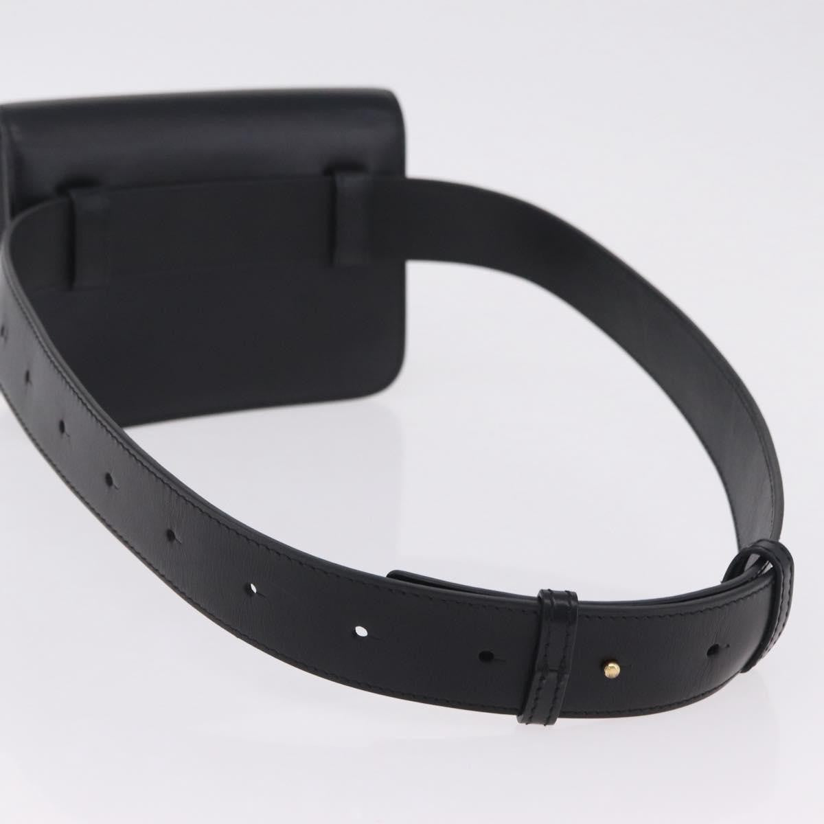 Burberry TB Belt Leather, Black, Leather, Clutch